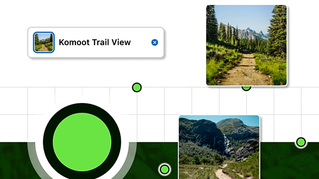 Trail View - Komoot zeigt Fotos von Wegen und Trails auf der Karte