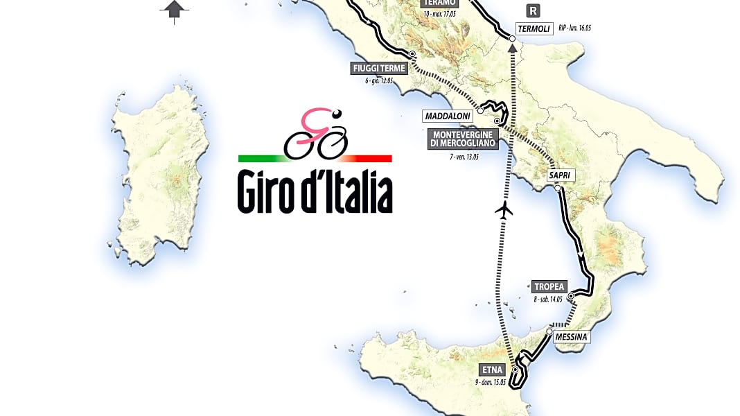 Die Etappen des Giro d’Italia 2011
