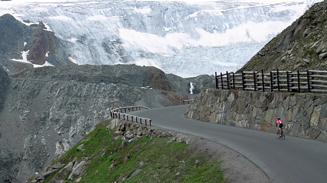 Anstiege der Alpen: Ötztaler Gletscherstraße - Ötztaler Gletscherstraße: Härtetest für Kletterer