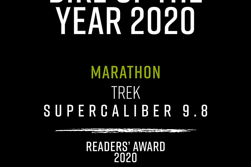 Das Trek Supercaliber gewinnt die Marathon-Kategorie beim Bike of the Year 2020.