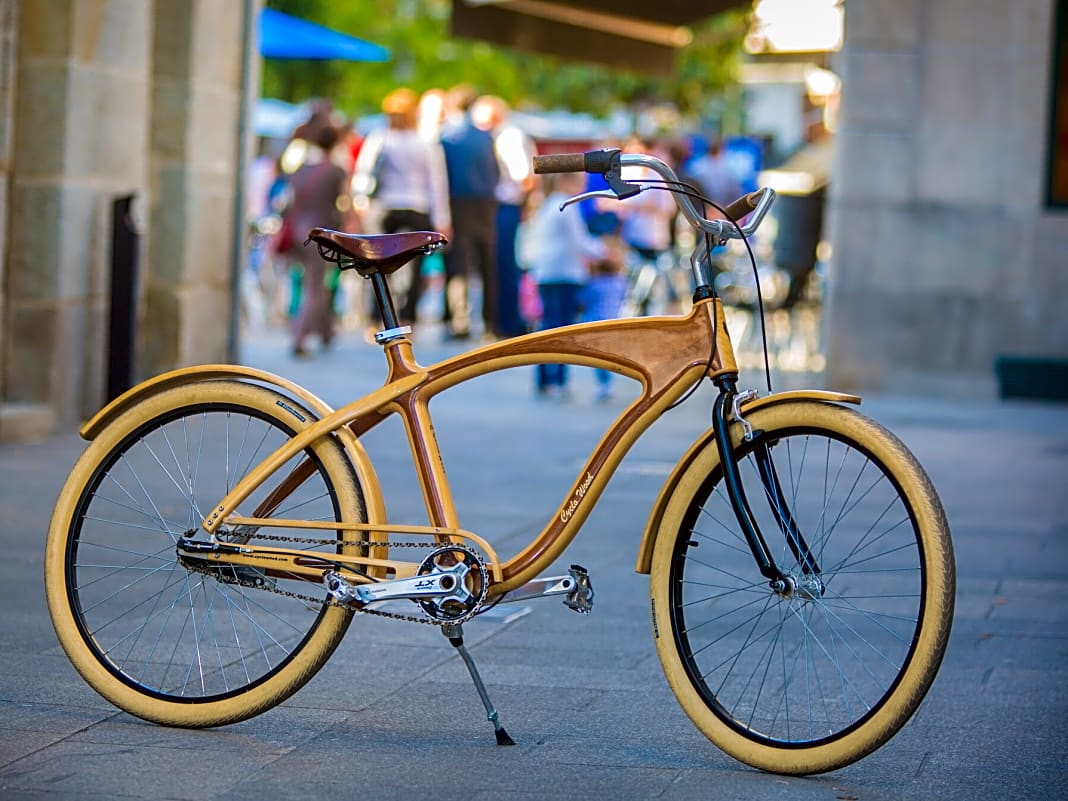 Ein Fahrradrahmen aus Holz? Warum nicht, wenn er gut aussieht.