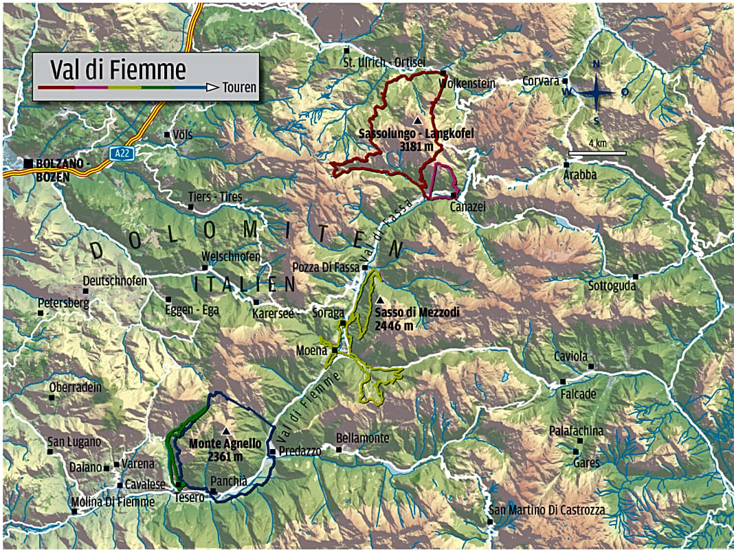 Trentino: Revierguide Val di Fassa / Val di Fiemme