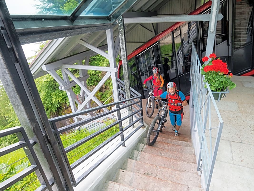 Die Mendelbahn in St. Anton hilft bei den großen Touren zum Penegal und Monte Roen.