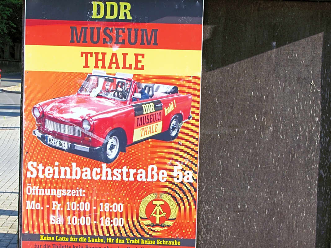 Man hat es inzwischen fast vergessen. Thale lag einmal in der Deutschen Demokratischen Republik. Bergbau und Industrie bestimmten das Bild der Stadt. Im DDR-Museum kann man seine Erinnerungen auffrischen.