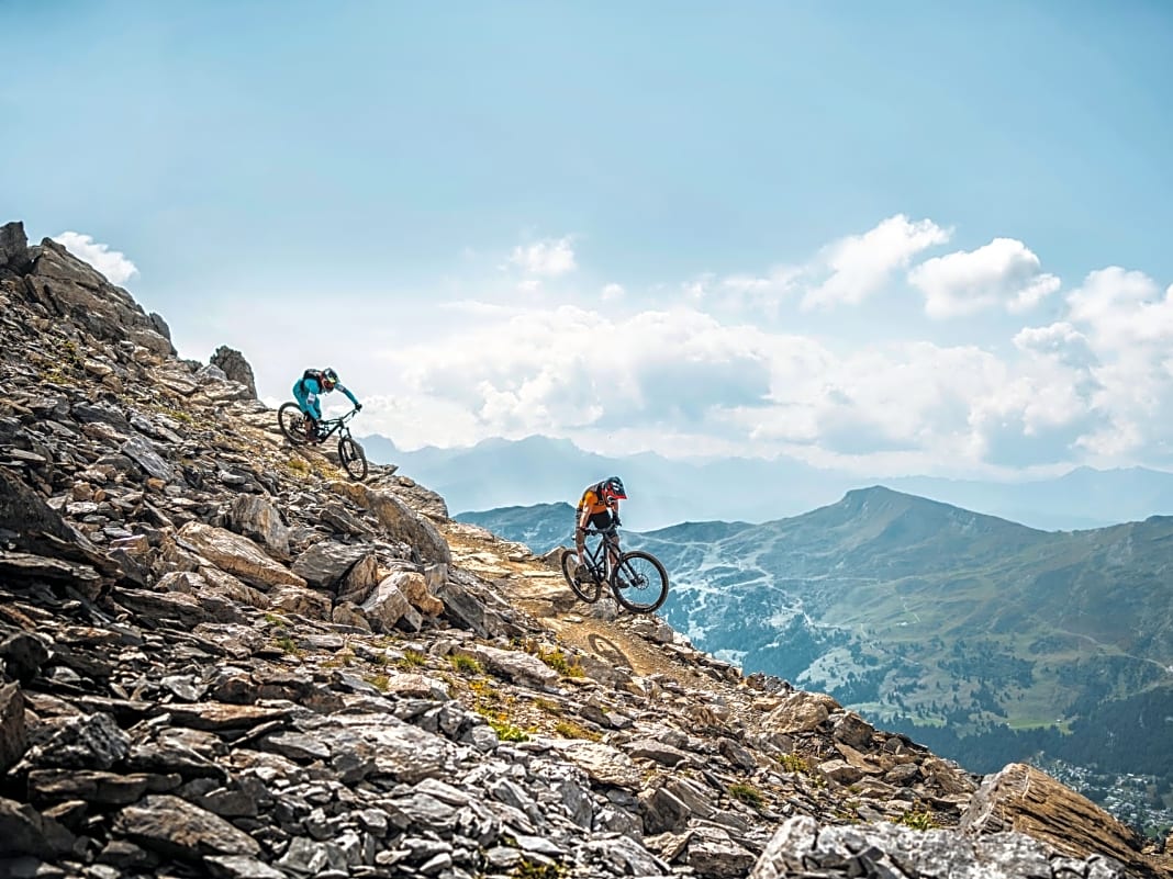 Felsenmeer: Der Trail The Great White wurde mit viel Liebe durchs Berggerümpel gebaut. Ideal für alpinen Freeride-Spaß.