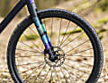 Die vielen Befestigungspunkte wie an der Gabel passen ins Konzept des Bikepacking-Rads.