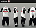 So sieht das Kit von UAE Team Emirates für die Saison 2023 aus. Hergestellt wird es von Pissei 