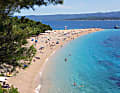 Kroatiens berühmtester Strand, Zlatni Rat, das "Goldene Horn", auf Brač.