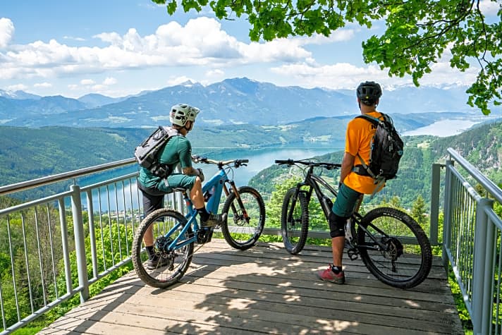   Perfektes Panorama, perfekte Trails. Der Millstätter See ist ein Paradies für E-Mountainbiker.