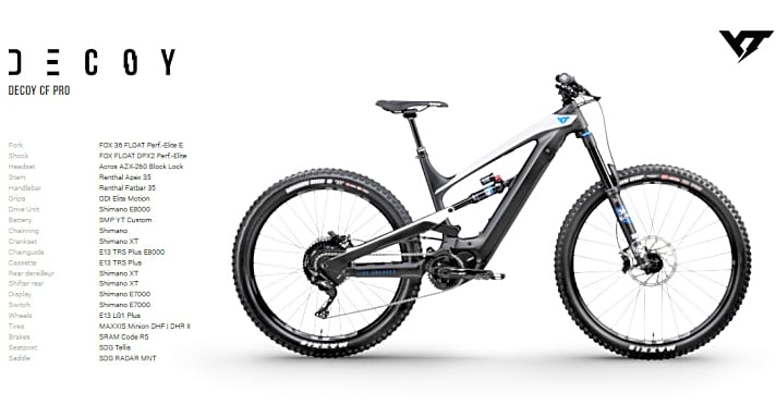   Funktional absolut auf Top-Niveau, nur etwas weniger Blingbling: Das YT Decoy CF Pro bietet viel Bike für 5599 Euro.