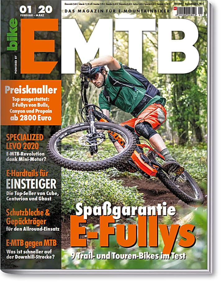    EMTB 1/20 – Das Magazin für E-Mountainbiker ist ab dem 18. Februar im Handel. Sie erhalten die neue EMTB bequem im <a href="https://www.delius-klasing.de/abo-shop/?zeitschrift=233&utm_source=emb_web&utm_medium=red_heftinfo&utm_campaign=abo_emb" target="_blank" rel="noopener noreferrer">Abo</a> , am Kiosk und darüber hinaus in unserem <a href="https://www.delius-klasing.de/emtb" target="_blank" rel="noopener noreferrer">Onlineshop</a>  und als <a href="http://digital.emtb-magazin.de/" target="_blank" rel="noopener noreferrer nofollow">Digital-Ausgabe</a>  für alle Endgeräte.