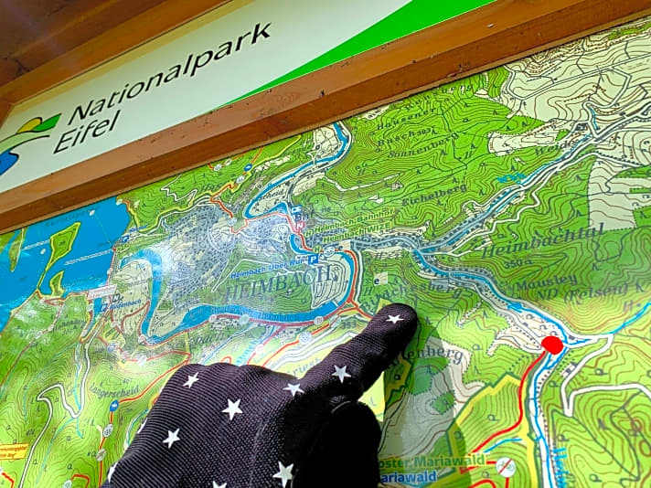   Das erste Stück der Etappe schlängelte sich durch den <a href="https://www.facebook.com/Nationalpark.Eifel/" target="_blank" rel="noopener noreferrer nofollow">Nationalpark Eifel</a> . Frisch war's in der Früh noch.