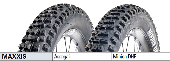   Mit dem Assegai hat Maxxis einen griffigen und extrem gutmütigen Enduro-MTB-Reifen entwickelt, der in Kombination mit dem seit jeher beliebten Minion DHR auch weniger versierten Fahrern sehr viel Sicherheit bietet.