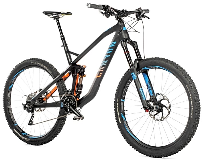   Fahrwerk Canyon Shapeshifter am Strive CF 8.0 - <a href="mountainbikes/enduro/test-enduro-bikes-2014-top-enduros-im-vergleich/a22061.html"  rel="noopener noreferrer">Test Canyon Strive CF 8.0 -></a>  (Das abgebildete Bike entspricht in der Ausstattung nicht 100 % dem Serienmodell)