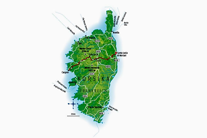 Null Flow: Wenn einem die Karte "fahrbar" vorgaukelt, muss das auf Korsika nichts heißen. | n.