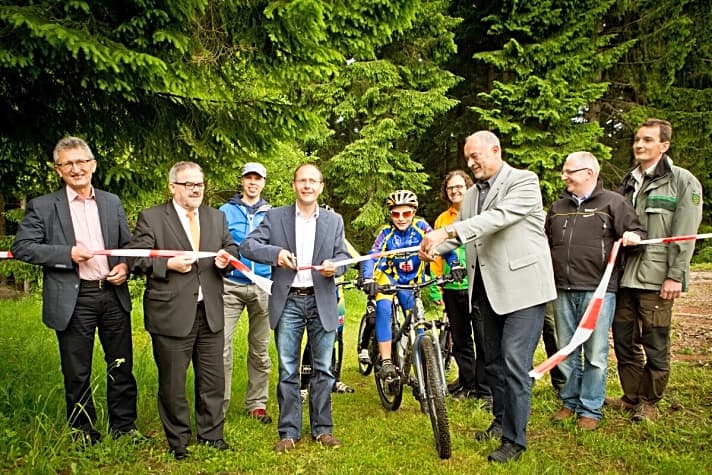   Die offizielle Eröffnung: Deutschlands erstes Trailcenter.