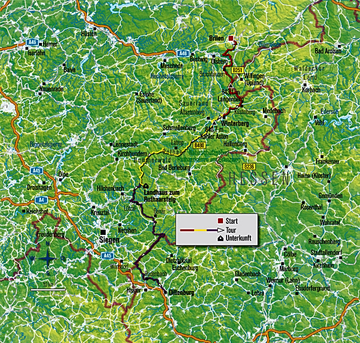   Die drei Touren im Rothaargebirge warten mit technischen Highlights auf, wie zum Beispiel dem "Blaubeer-Tunnel" oder "Klein-Tremalzo".