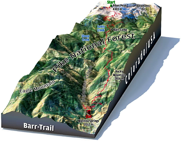   Der Barr-Trail in Colorado/USA