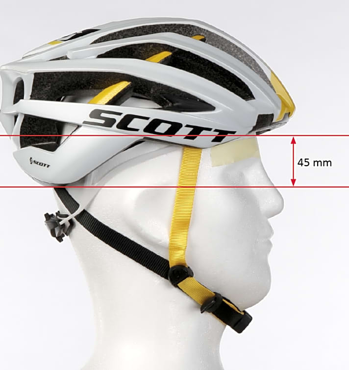   Im Vergleich dazu bedeckt ein klassischer Race-Helm deutlich weniger Kopffläche.