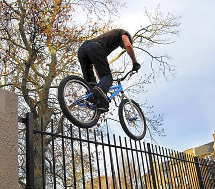   Danny MacAskill - riding on the garden fence
