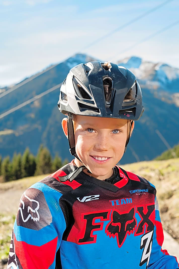   Testfahrer Florian Lechner, 9 Jahre, 27 kg, 132 cm: "Zum Radfahren brauchen mich meine Eltern nicht überreden."