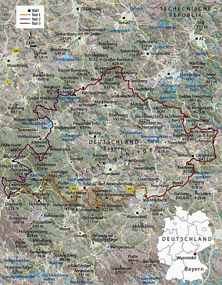   Fichtelgebirge – Touren-Karte