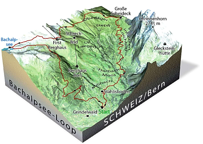   Karte Bachalpsee-Trail