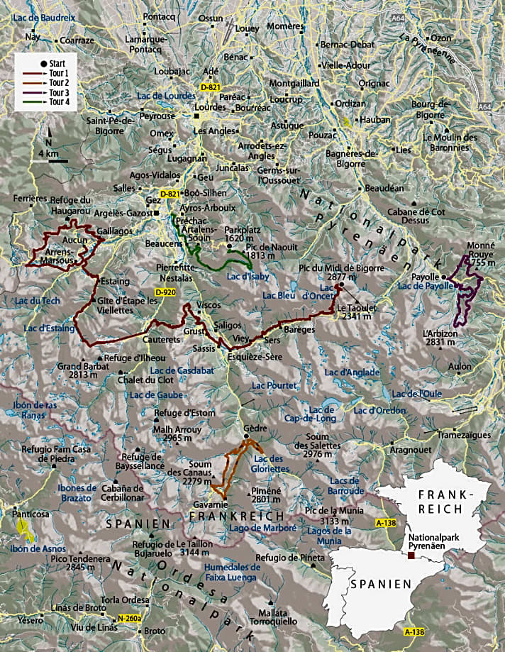   Pyrenäen: 3 Touren im Überblick