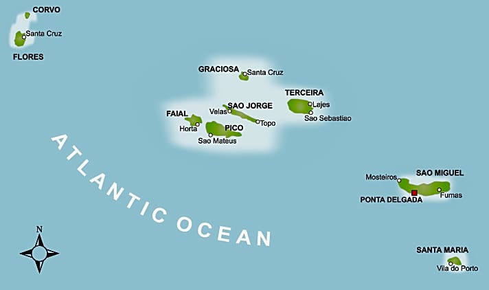   Die Azoren-Inseln im Überblick