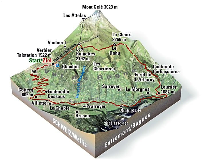   Schweiz: Supertrail Vertigo - Kartenübersicht