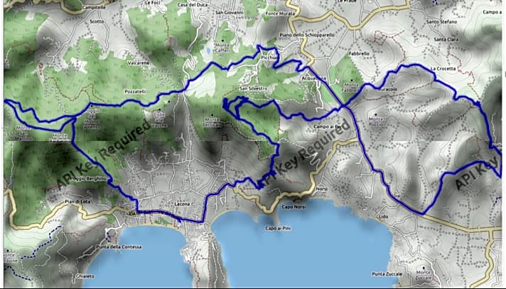    Elba, EMTB-Tour 2: Lacona – Mt Orello - Finca Terra Cuore - Mt Barbatoia