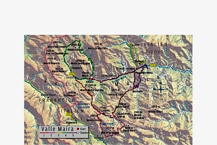   Die fünf schönsten Touren des Valle Maira im Überblick.