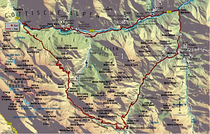   Die Gardetta-MTB-Tour führt über die Gardetta-Hochebene und ist ein landschaftliches Highlight im Piemont für Biker.