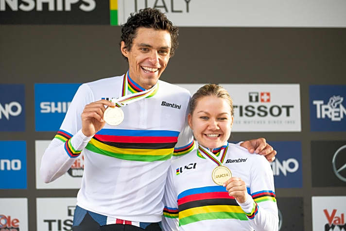   Sina Frei und Christopher Blevins heißen die ersten UCI-Weltmeister in der Short-Track-Disziplin.