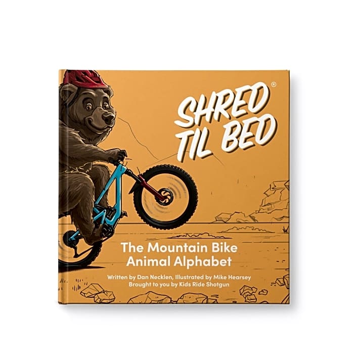   Mit diesem Mountainbike-Buch für Kinder hat sogar Papa seinen Spaß beim Vorlesen. Preis: 29 Euro >> <a href="https://kidsrideshotgun.de/products/shred-til-bed" target="_blank" rel="noopener noreferrer nofollow">bei Kids Ride Shotgun erhältlich</a> .