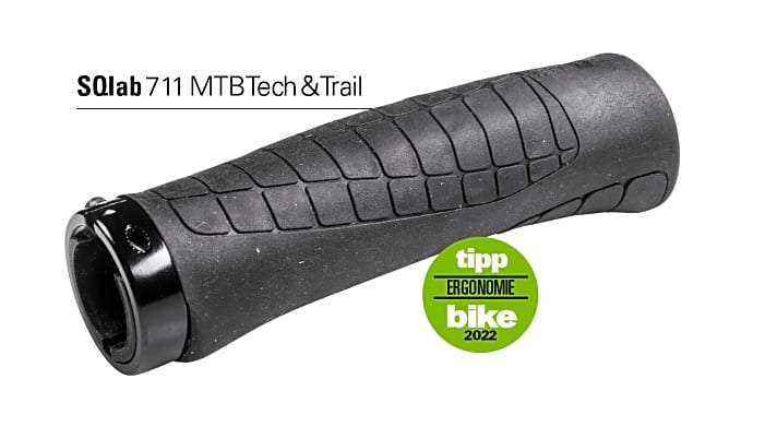   Der Beste in unserem <a href="https://www.bike-magazin.de/komponenten/griffe/test-mtb-griffe-ergonomisch-und-race" target="_blank" rel="noopener noreferrer nofollow">Vergleichstest von ergonomischen MTB-Griffen</a> : der SQlab 711 MTB Tech & Trail.