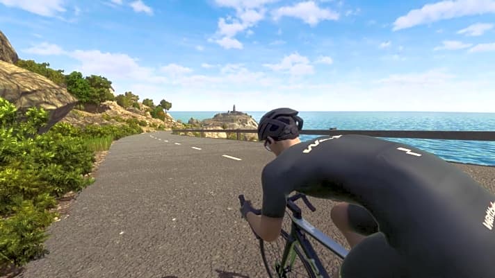   Fast wie auf Mallorca: Die Strecke zum Cap Formentor ist die wohl abwechslungsreichste virtuelle Route auf RGT Cycling.