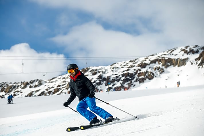 Maximilian Schachmann versuchte sein Glück beim Skifahren