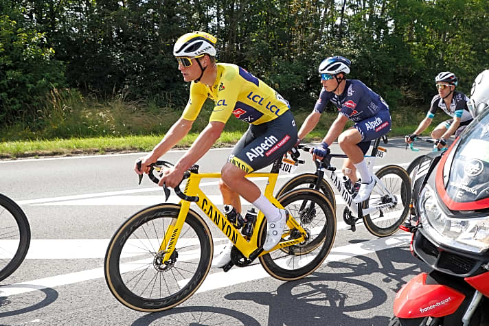 Mathieu van der Poel war bei der Tour de France 2021 bereits im Gelben Trikot unterwegs.