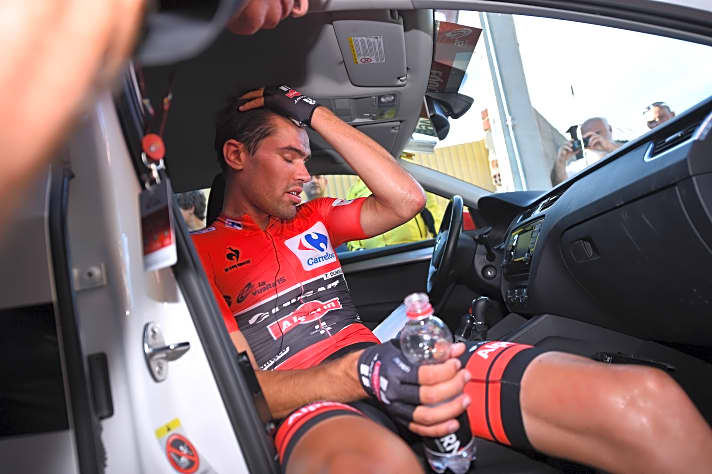 Bitter! Bei der Vuelta a Espana 2015 verlor Tom Dumoulin das Rote Trikot auf der 20. Etappe