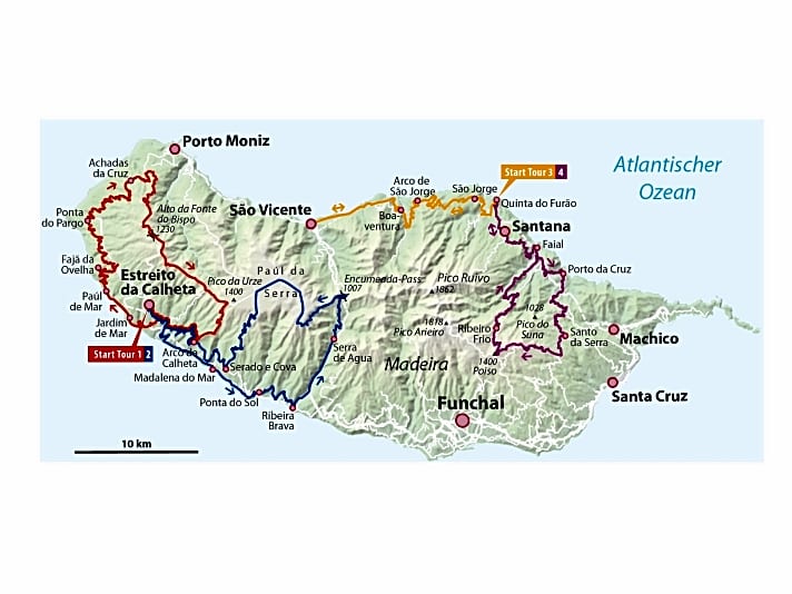 Karte Madeira