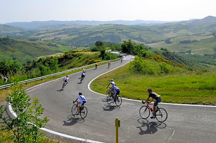   Keine Frage, woher der „Nove Colli“ seinen Namen hat: In der Emilia Romagna warten jedoch noch ein paar mehr als nur „neun Hügel“ auf die Radler. 
