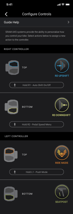 Die Belegung der Pod-Taster kann über die AXS-App gewählt und angepasst werden.