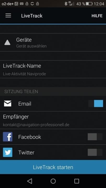 Der Edge 830 bietet Live-Tracking über die App: Durch eine Einladung erhalten Freunde einen Link und können die Fahrt am Bildschirm verfolgen – sofern das Smartphone Empfang hat.