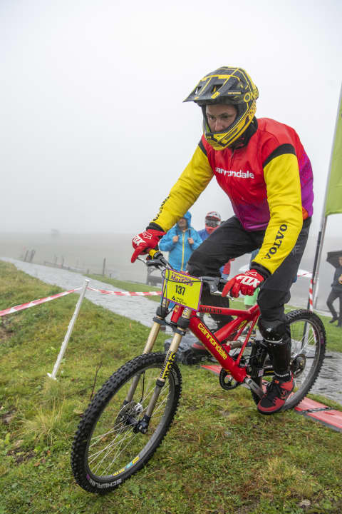 Vintage Bike Masters in Klosters: Die Bikes mussten nicht alle von 1993 sein. Denn dieses Cannondale kam erst später zu Ruhm und Ehre. Dennoch ein gern gesehener Klassiker.