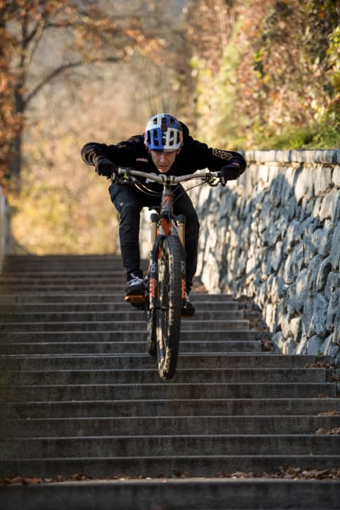   Fabio Wibmer in Innsbruck für die Sick-Series-Fotoshootings