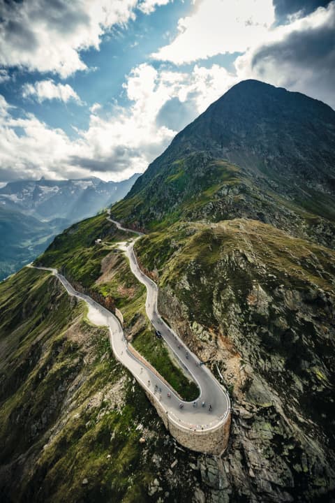 Die Rampen am Timmelsjoch führen bis auf 2.509 Meter Höhe