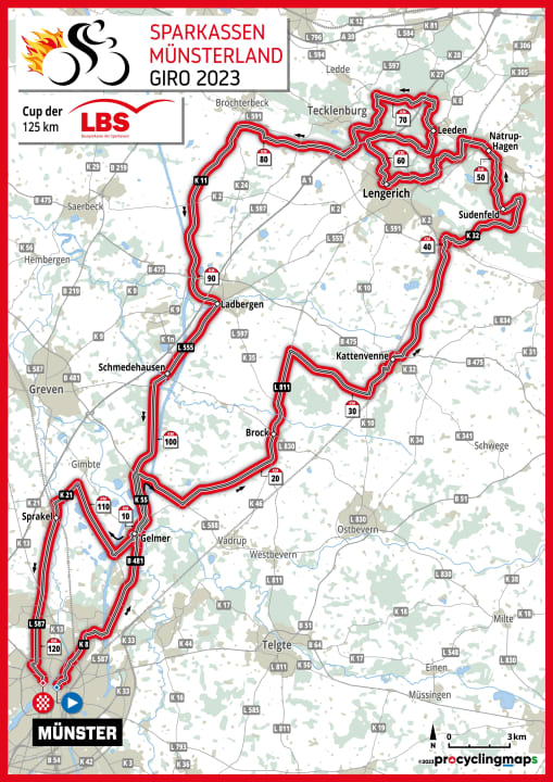 Strecke 125 km