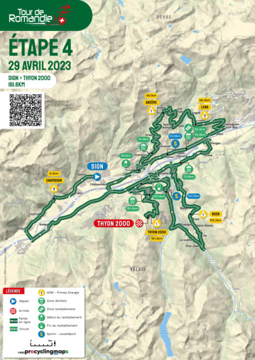 Der Streckenverlauf der 4. Etappe