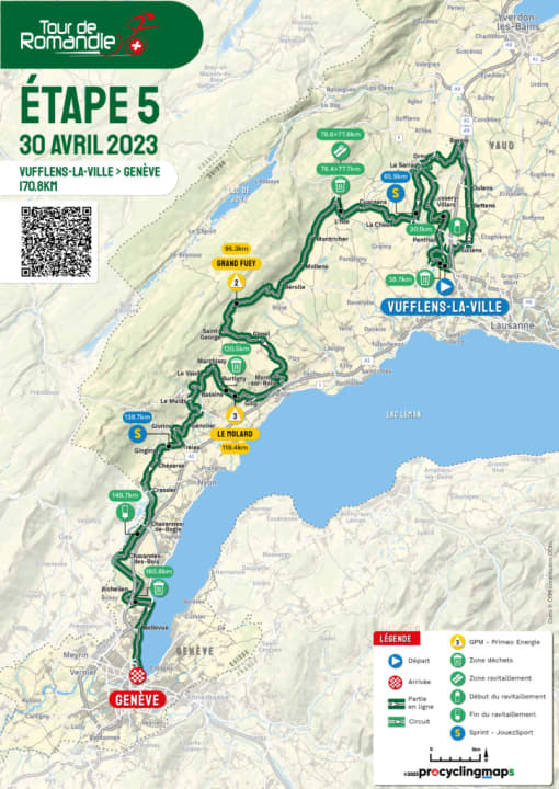 Der Streckenverlauf der 5. Etappe